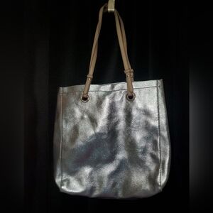 Croft& Barrow Silver Tote Bag